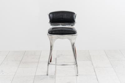 Alex Roskin Alex Roskin High Chair Bar Stool in Aluminum USA