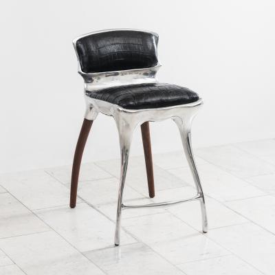 Alex Roskin Alex Roskin High Chair Bar Stool in Aluminum USA
