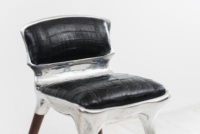 Alex Roskin Alex Roskin High Chair Bar Stool in Aluminum USA