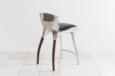 Alex Roskin Alex Roskin High Chair Bar Stool in Aluminum USA