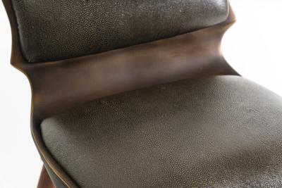 Alex Roskin Alex Roskin High Chair Counter Stool in Aluminum with Bronze Finish