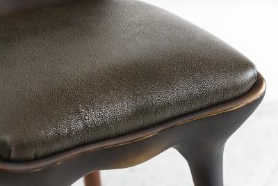 Alex Roskin Alex Roskin High Chair Counter Stool in Aluminum with Bronze Finish