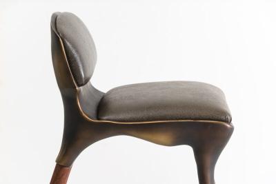 Alex Roskin Alex Roskin High Chair Counter Stool in Aluminum with Bronze Finish