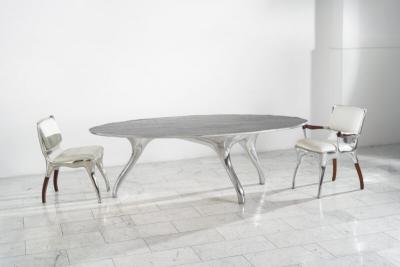Alex Roskin Alex Roskin Trois Jambes Table with Bezel Top USA 2024
