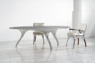 Alex Roskin Alex Roskin Trois Jambes Table with Bezel Top USA 2024