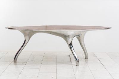 Alex Roskin Trois Jambes Table with Bezel Top