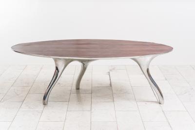 Alex Roskin Trois Jambes Table with Bezel Top