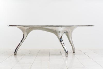 Alex Roskin Trois Jambes Table with Bezel Top