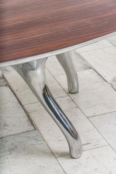 Alex Roskin Trois Jambes Table with Bezel Top