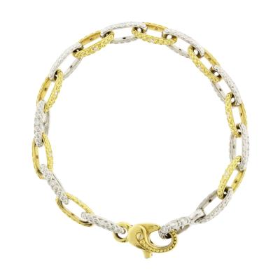 Alex Sepkus Alex Sepkus Victorian Platinum and Gold Chain Bracelet with Diamonds