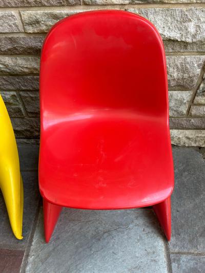 Alexander Begge Set 3 Panton style Rare 1970 s Space Age MCM Casalino 1 Kids Chair