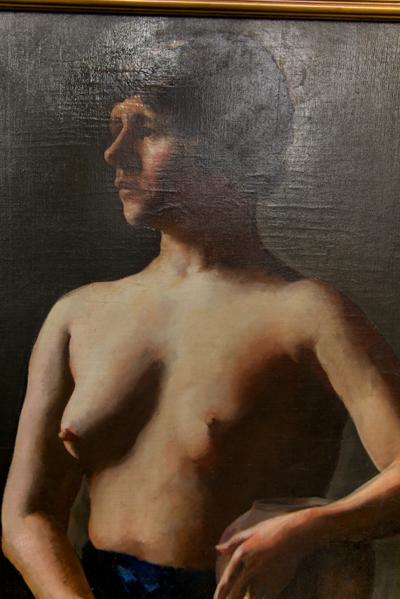 Alexander Brook Nude Young Woman Oil on Canvas by Alexander Brook circa 1920s