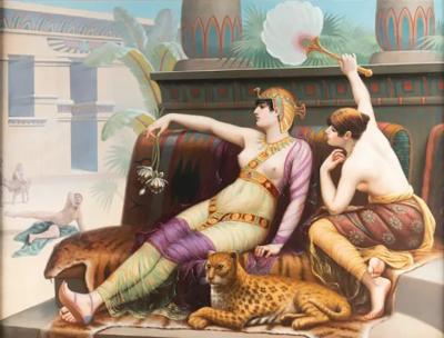 Alexander Cabanel After Alexander Cabanel A Monumental Palace Size Painting of Cleopatra