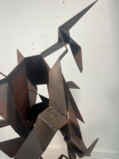 Alexander Calder MID CENTURY BRUTALIST RED ORANGE ABSTRACT METAL SCULPTURE