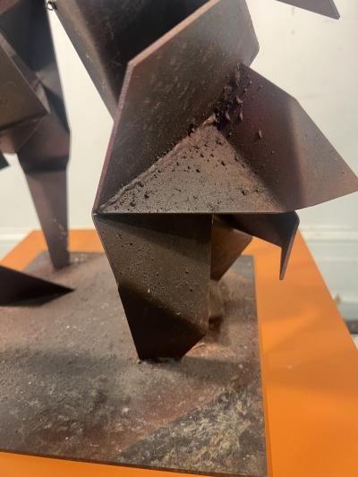 Alexander Calder MID CENTURY BRUTALIST RED ORANGE ABSTRACT METAL SCULPTURE