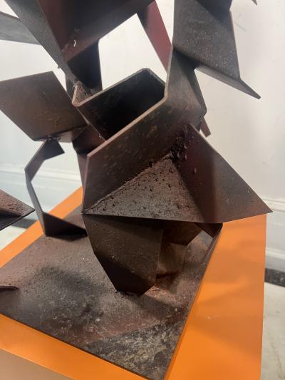 Alexander Calder MID CENTURY BRUTALIST RED ORANGE ABSTRACT METAL SCULPTURE