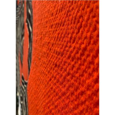 Alexander Calder Sillons Noirs Sur Rouge