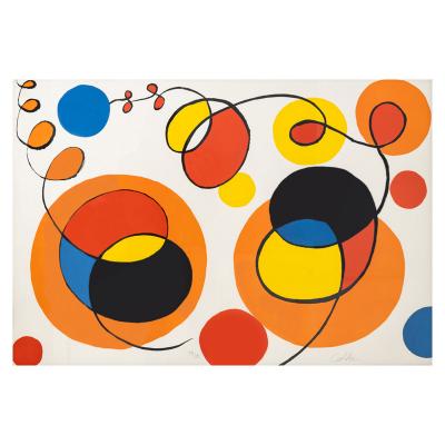 Alexander Calder USA 1898 1976 Color Lithograph OVERLAPPING Ed 79 95