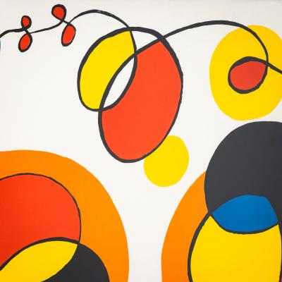 Alexander Calder USA 1898 1976 Color Lithograph OVERLAPPING Ed 79 95