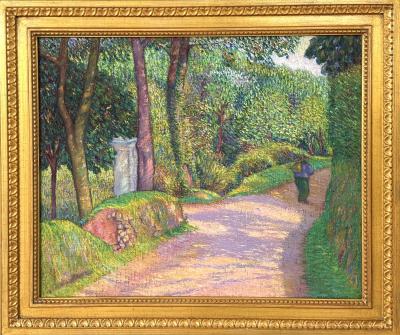 Alexander L Warshawsky Figure on Country Road Brittany 