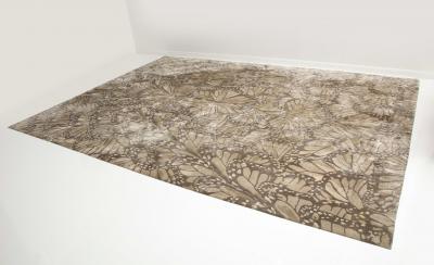 Alexander McQueen Monarch Smoke Silk Rug 14 x 10 by Alexander McQueen