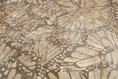 Alexander McQueen Monarch Smoke Silk Rug 14 x 10 by Alexander McQueen