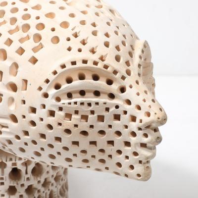 Alexander Ney Mid Century Modernist Untitled Terra Cotta Head Sculpture signed Alexander Ney