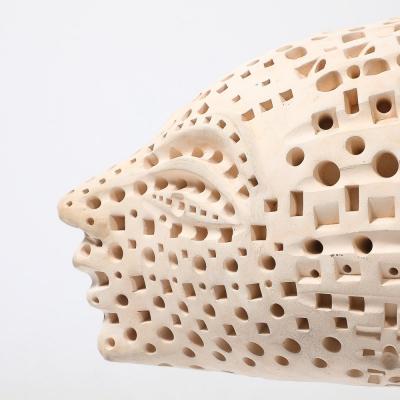 Alexander Ney Mid Century Modernist Untitled Terra Cotta Head Sculpture signed Alexander Ney