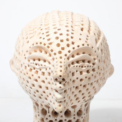 Alexander Ney Mid Century Modernist Untitled Terra Cotta Head Sculpture signed Alexander Ney