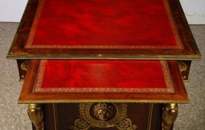 Alexandre Chevrie Museum French Ormolu Mounted Mahogany Royal Executive Desk