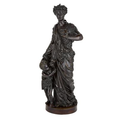 Alexandre Etienne Stella Four Neoclassical Bronze Figures of the Seasons by tienne A Stella