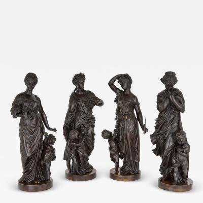 Alexandre Etienne Stella Four Neoclassical Bronze Figures of the Seasons by tienne A Stella
