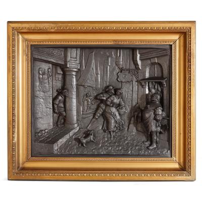 Alexandre Etienne Stella Pair of 19th century bronzed electrotype plaques