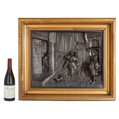 Alexandre Etienne Stella Pair of 19th century bronzed electrotype plaques