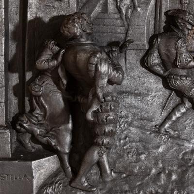 Alexandre Etienne Stella Pair of 19th century bronzed electrotype plaques