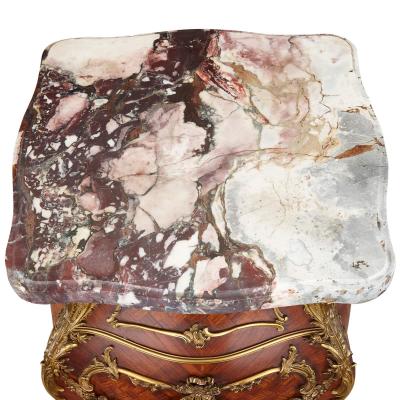 Alexandre Hugnet A pair of gilt bronze parquetry and marble pedestal by Alexandre Hugnet Paris