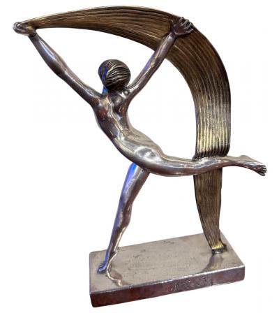 Alexandre Kelety Alexandre K l ty Art Deco Bronze Scarf Dancer 1925 French