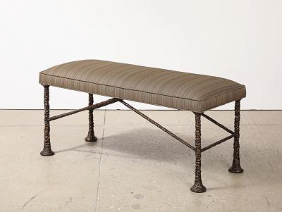 Alexandre Log Erode Sculpted Bronze Bench by Alexandre Log 