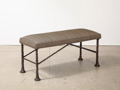 Alexandre Log Erode Sculpted Bronze Bench by Alexandre Log 