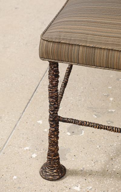 Alexandre Log Erode Sculpted Bronze Bench by Alexandre Log 