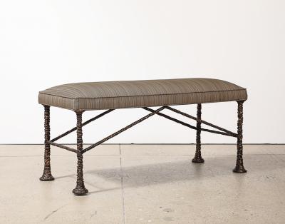 Alexandre Log Erode Sculpted Bronze Bench by Alexandre Log 
