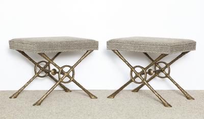 Alexandre Loge Xanto Bronze Benches by Alexandre Log 