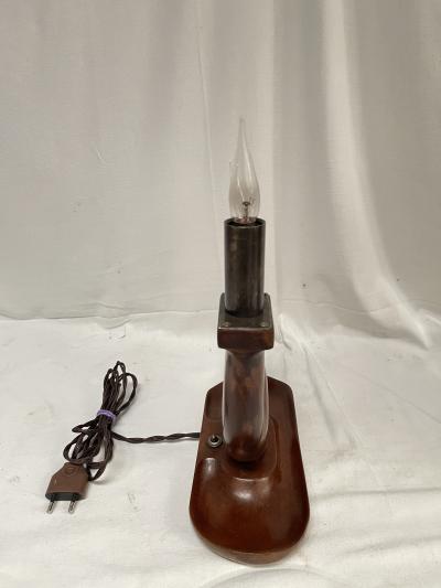 Alexandre Noll 1950s carved wood lamp in the style of Alexandre Noll
