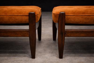 Alexandre Rapoport Alexandre Rapoport Brazilian Rosewood Armchair with Ottoman Burnt Caramel Mohair
