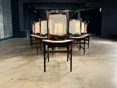 Alexandre Rapoport Set of Ten Brazilian Mid Century Dining Chairs by Alexandre Rapoport 1960s