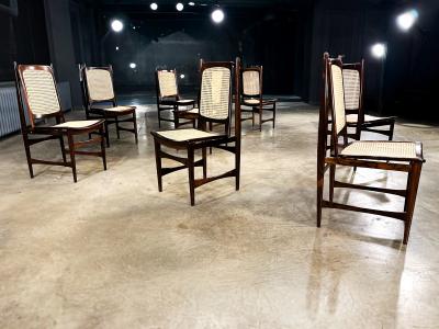 Alexandre Rapoport Set of Ten Brazilian Mid Century Dining Chairs by Alexandre Rapoport 1960s