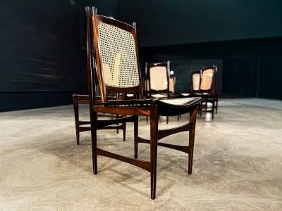 Alexandre Rapoport Set of Ten Brazilian Mid Century Dining Chairs by Alexandre Rapoport 1960s