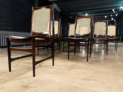 Alexandre Rapoport Set of Ten Brazilian Mid Century Dining Chairs by Alexandre Rapoport 1960s