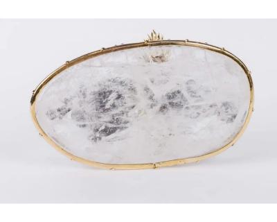 Alexandre Reza Alexandre Reza Rare Obsidian Silver Gilt and Rock Crystal Circus Panther