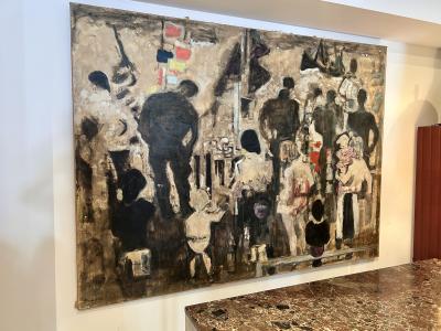 Alexandre Sacha Garbell Sur La Port Painting by Alexandre Garbell